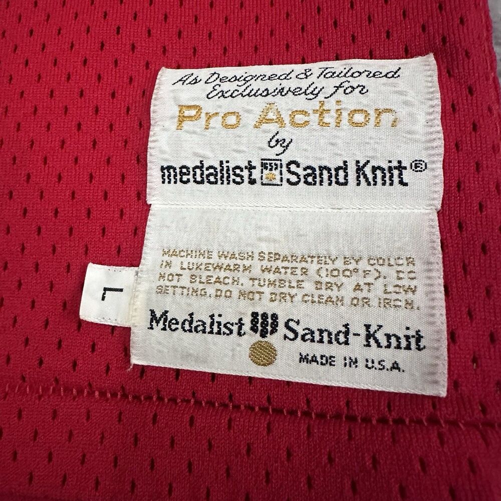 Vintage 80s Sand Knit Pro Action San Francisco 49ers #32 Jersey USA Mens L - Picture 10 of 11